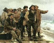 Michael Ancher vil han klare pynten Spain oil painting artist